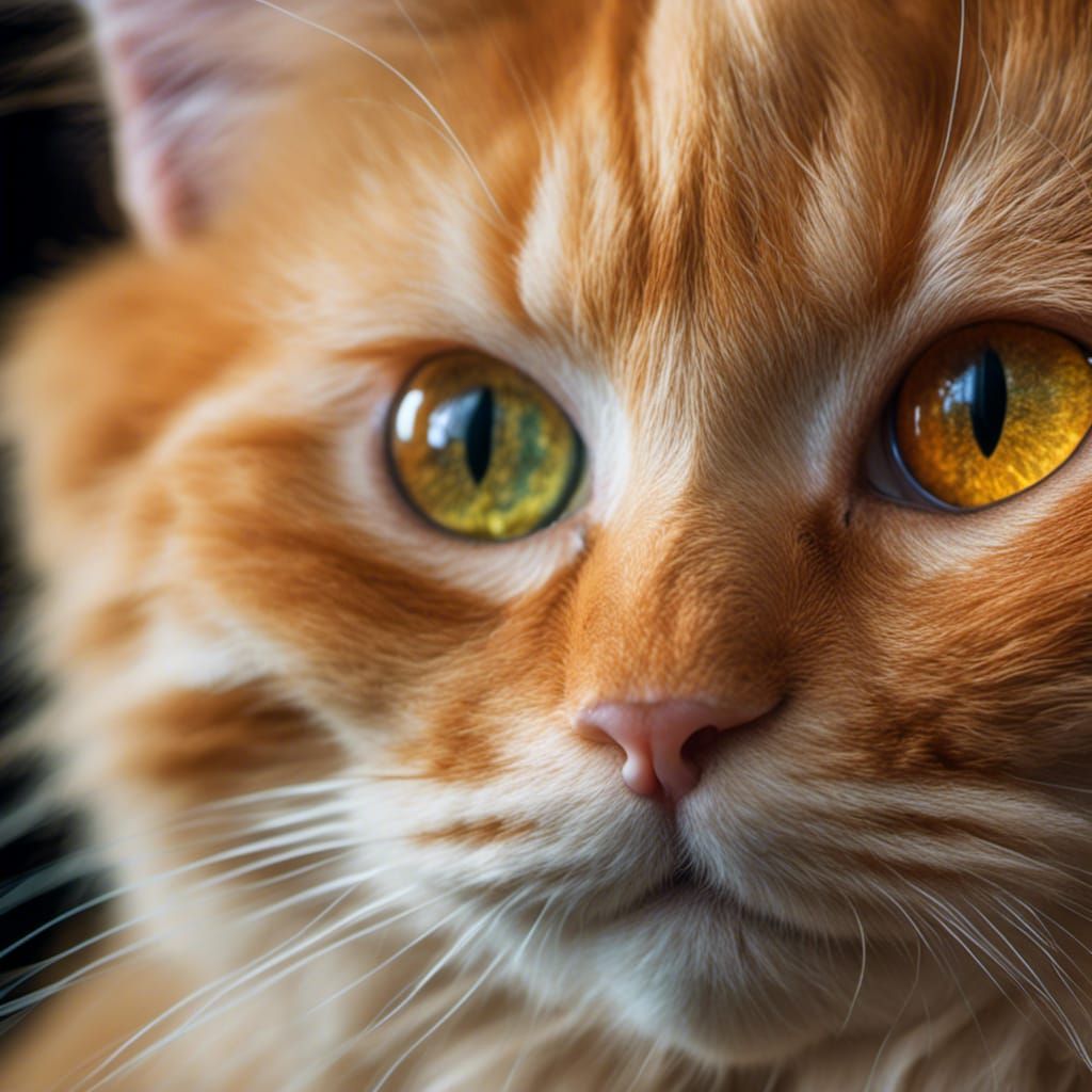 Orange Cat Portrait in Professional Photography Style