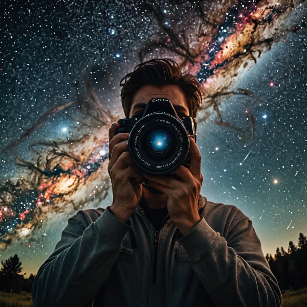 Stargazer in Cosmic Reflection