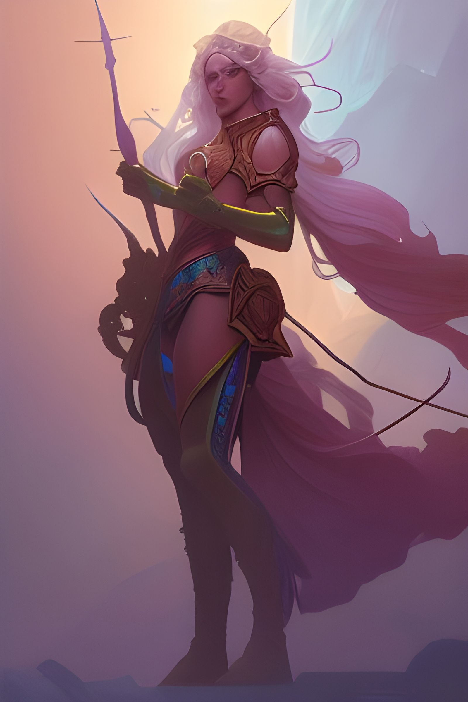 Moonstone Pearl Alexandrite Paladin Portrait in 8k