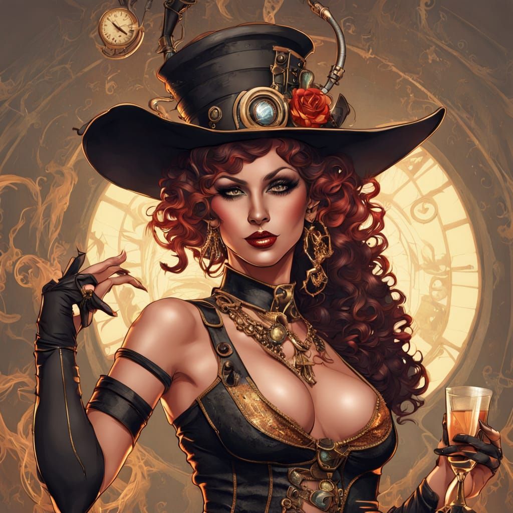 Steampunk Tiefling Cabaret Dancer