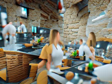 Detailed 8K 3D Restaurant Kitchen Rendering