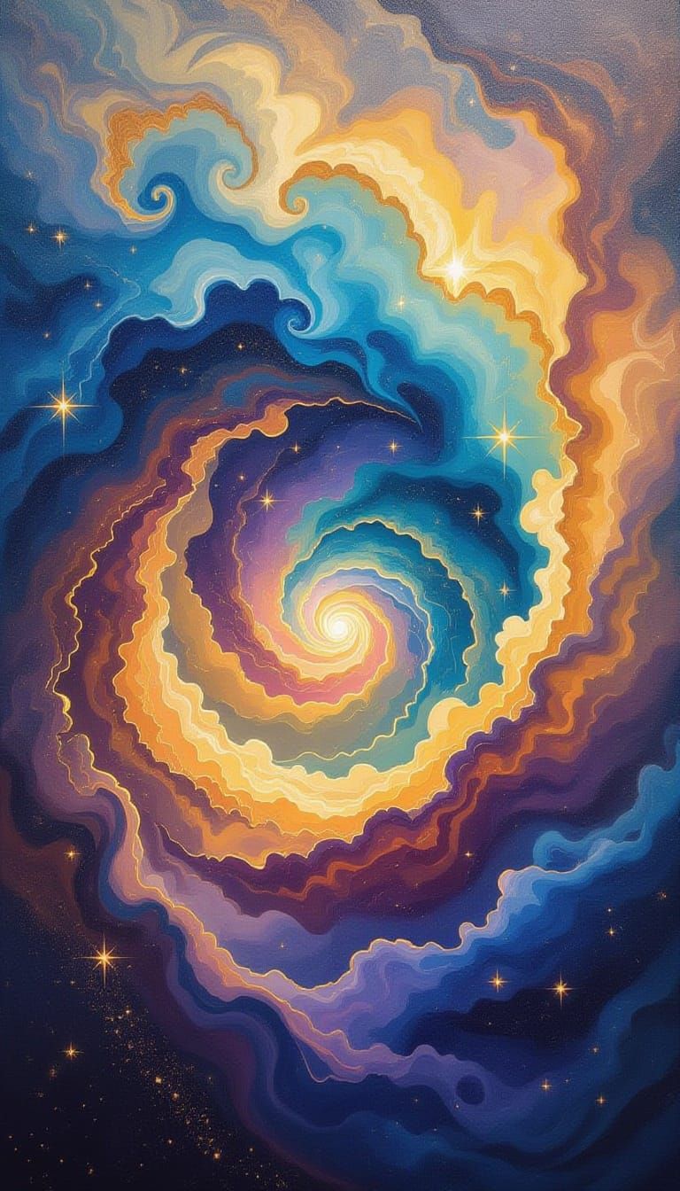 Cosmic Cradle of the Universe Oil Painting