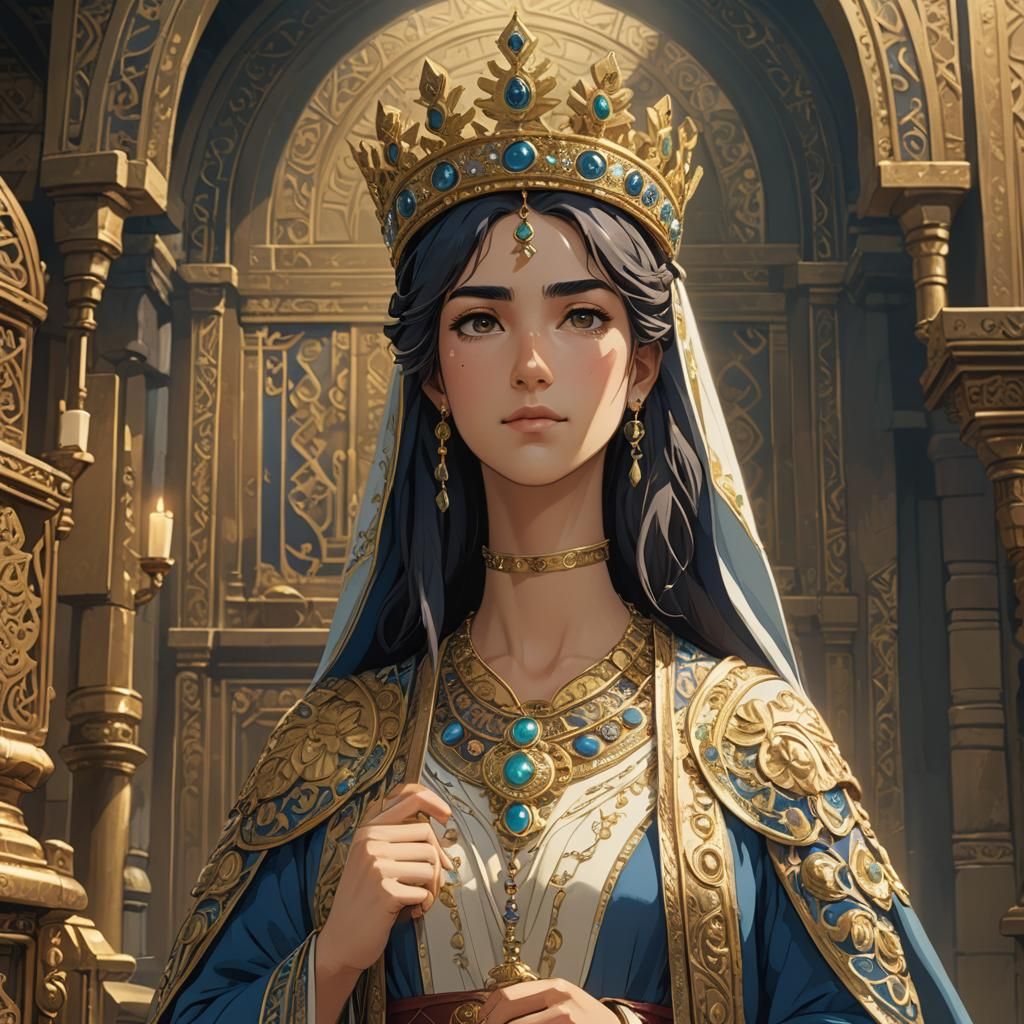 Young Woman in Royal Clothes, Studio Ghibli Anime