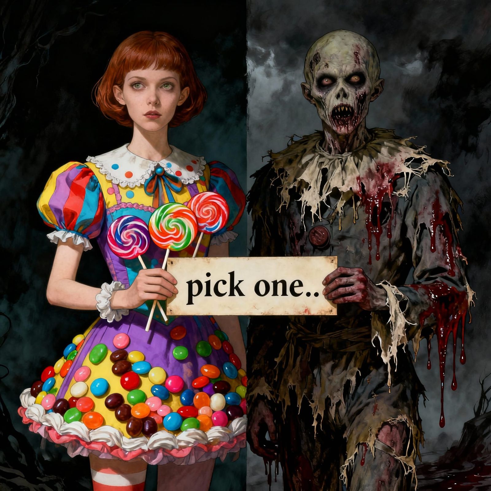 Duality of Twins: Candy vs. Horror