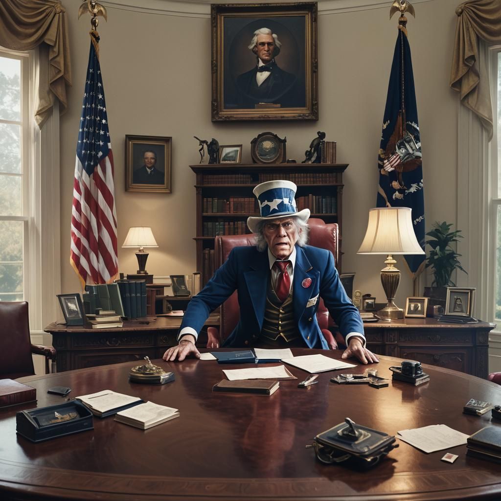 Uncle Sam's Disappointment: A Matte Painting