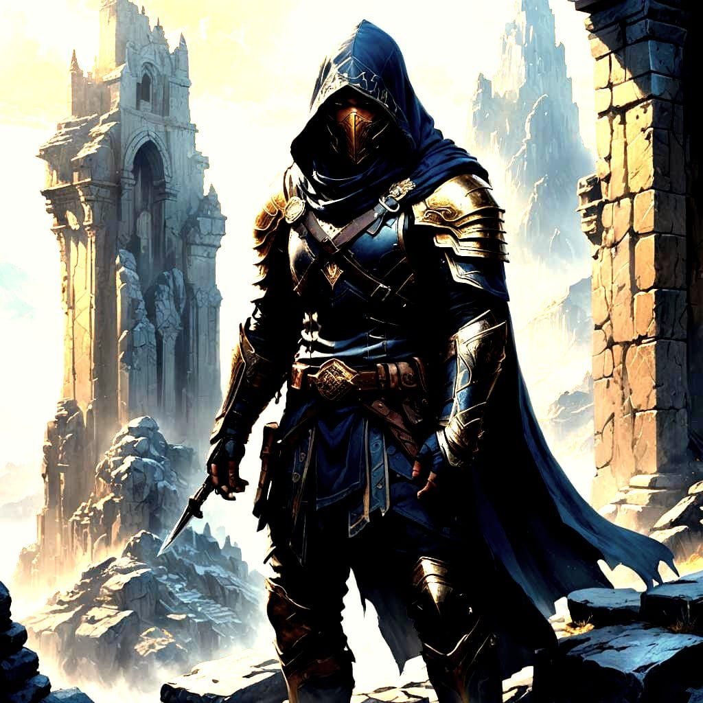 Fantastical Assassin in Detailed Matte Painting