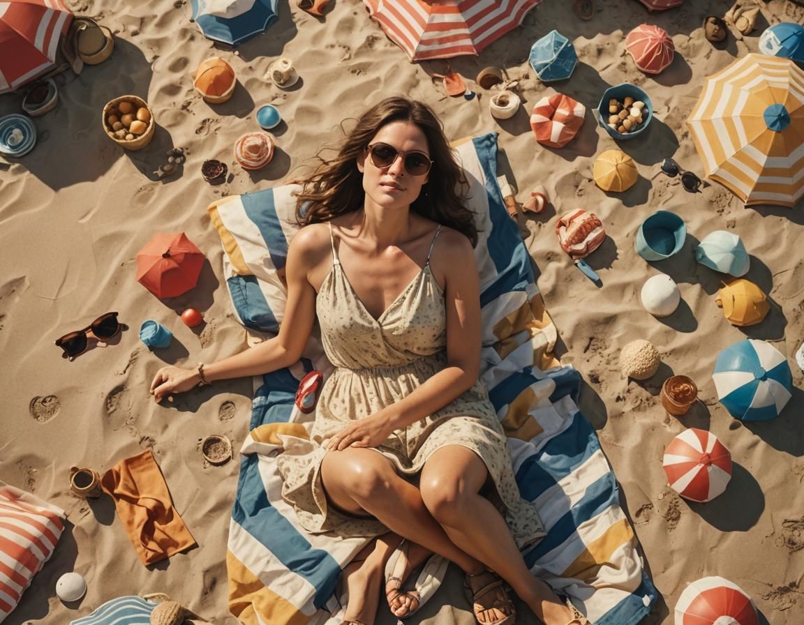 Friends Stroll on Beach in Cinematic Film Still