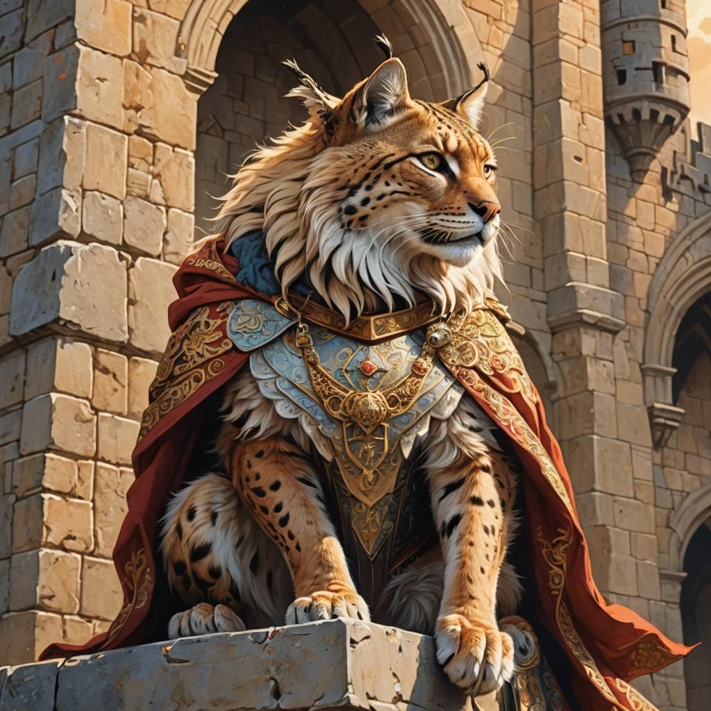 King with Lynx: Medieval Fantasy Concept Art