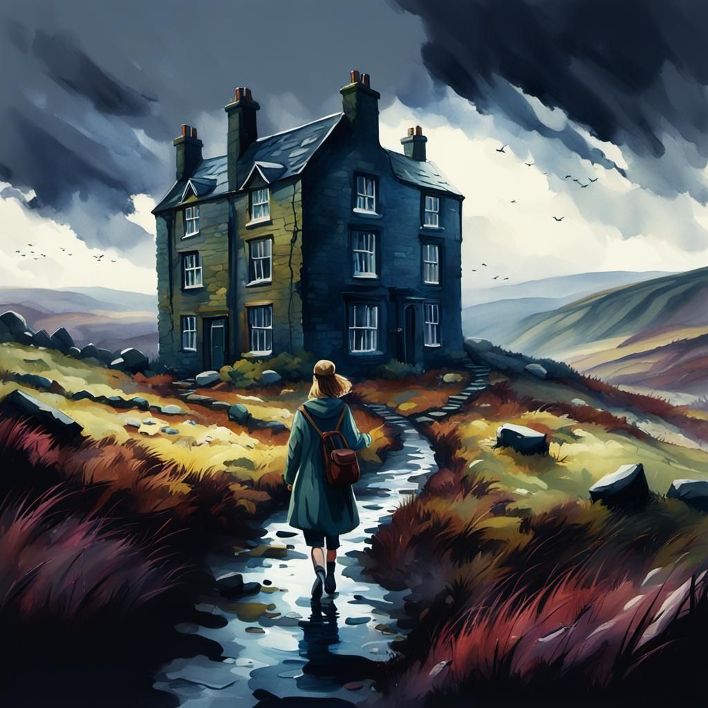 Sylvia Plath on Yorkshire Moors Watercolor