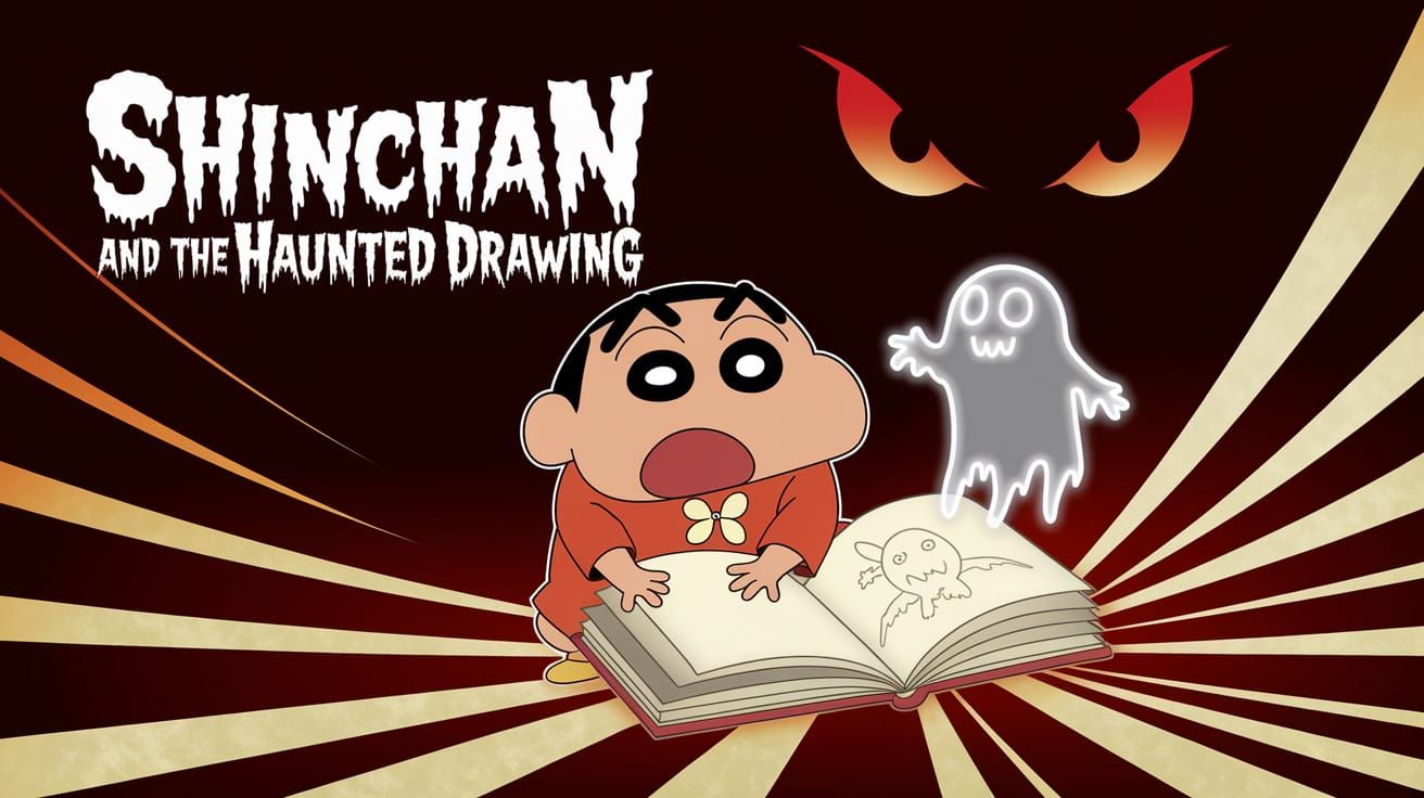 Shinchan and the Haunted Drawing in Dark Room