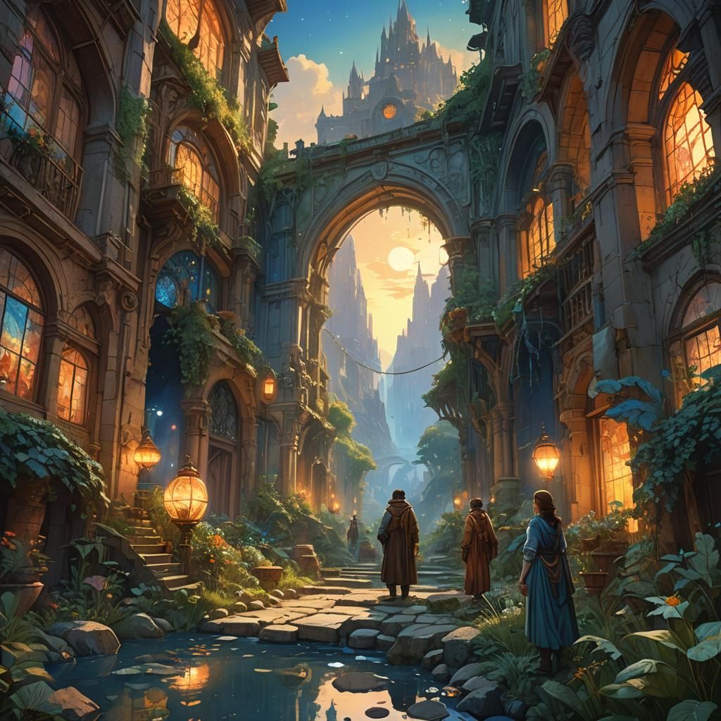 Harmonious Earth: Watercolor Concept Art