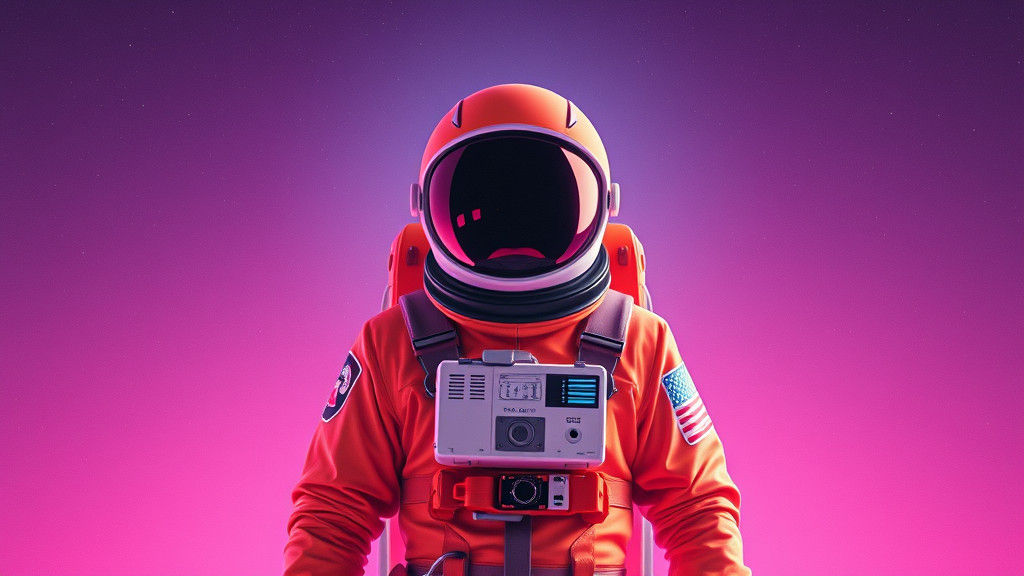 C-Spaceman: Synthwave - Spaceman in a burnt orange spacesuit :