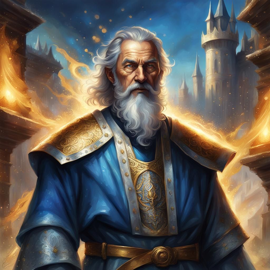 King with Fiery Eyes: Fantasy Matte Painting