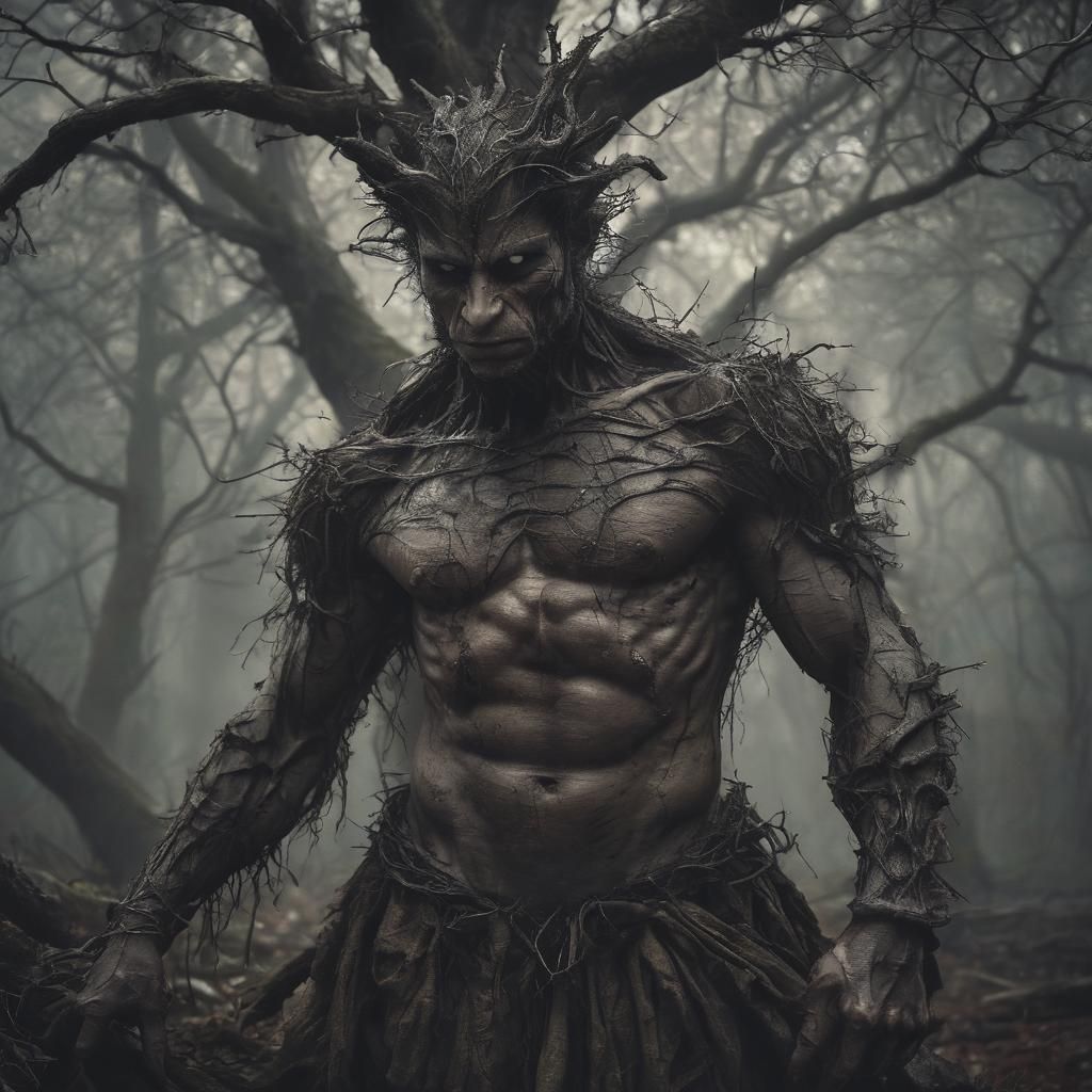 Mystical Forest Transformation in Dark Academia Style