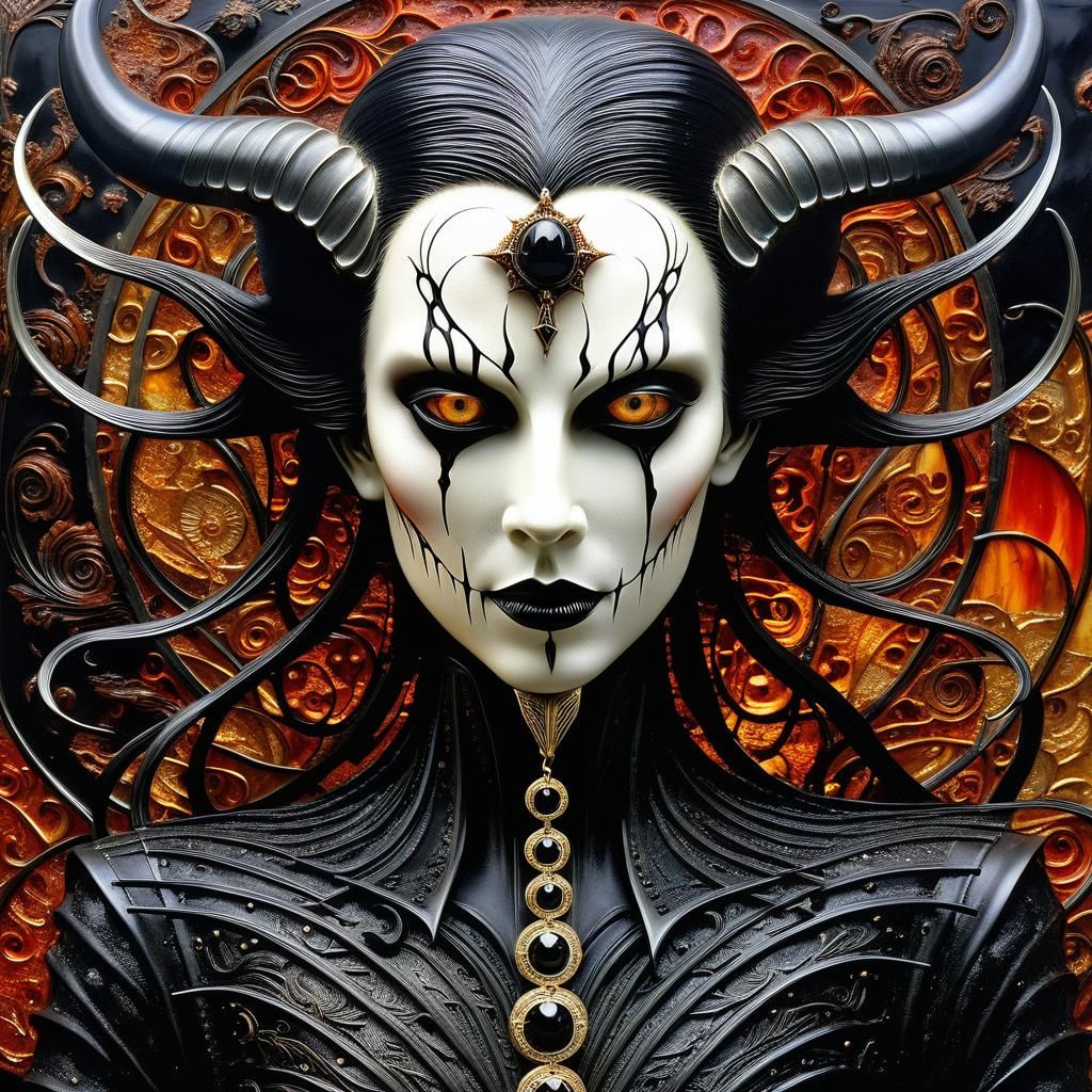 Banshee Terrorizing Masses in Mixed Media