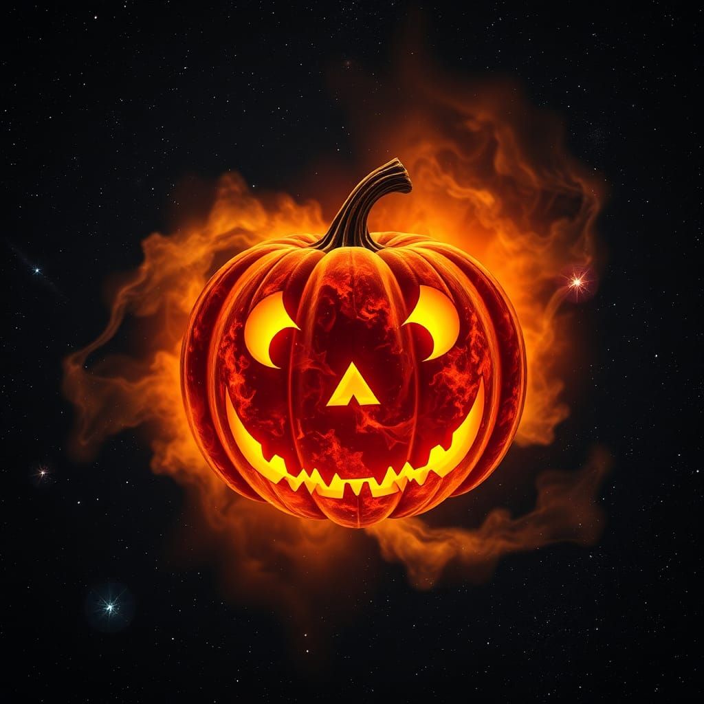 Space Pumpkin Nebula: Cosmic Autumnal Phenomenon