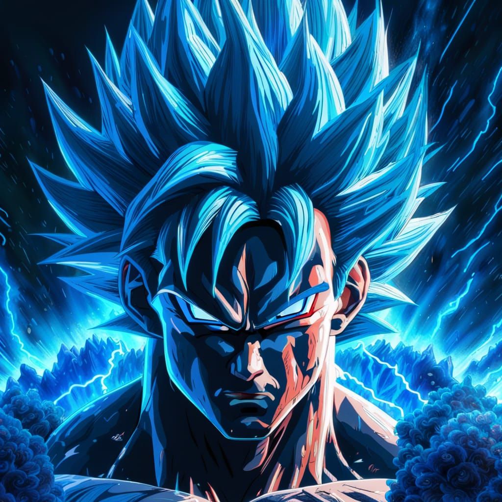 Goku Super Saiyan Blue Transformation in Ultra HD