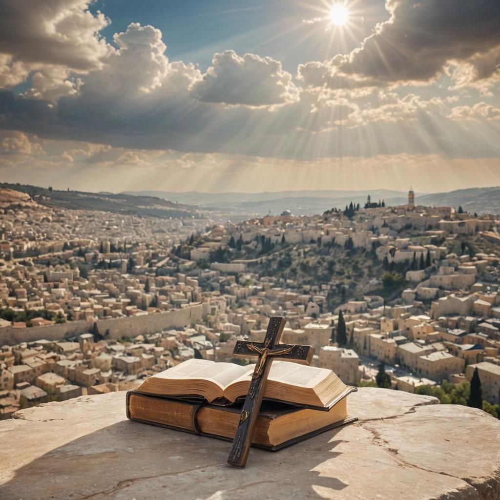 Jerusalem Holy Bible with Divine Sunshine
