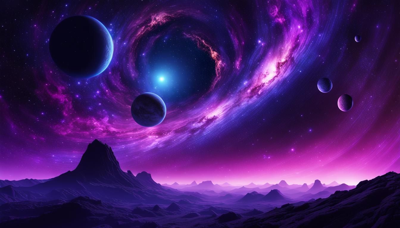 Vibrant Galaxy in Deep Space: Digital Art