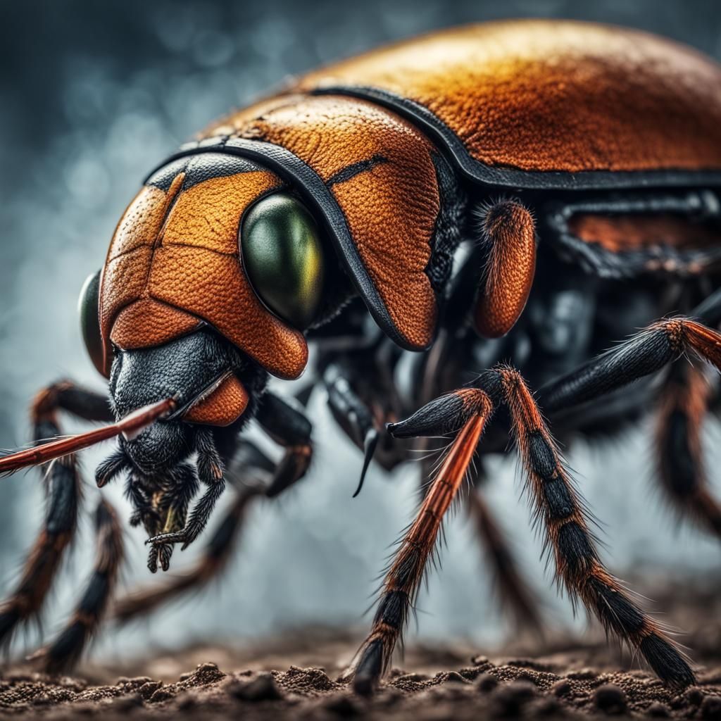 Battle-Ready War Insects in Hyperrealistic Detail