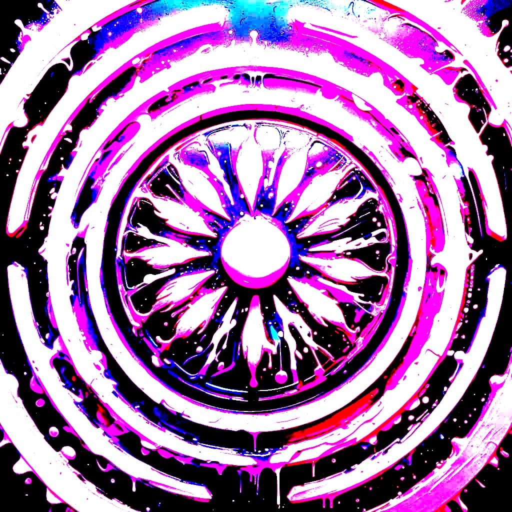 Pink Graffiti Art with Polychromatic Glow