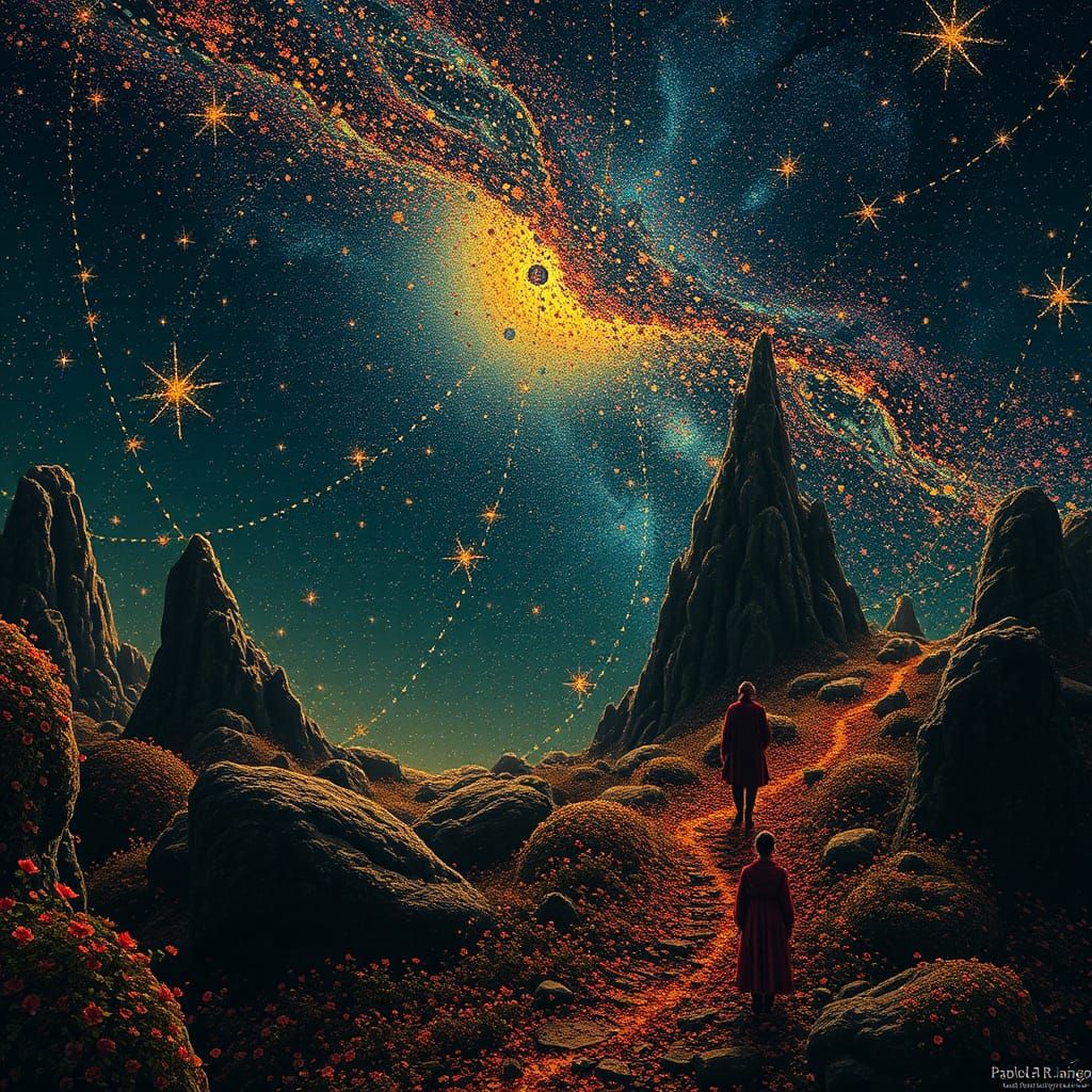 Abstract World Combining Photography and Pointillism