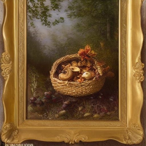 Hedgehog's Autumn Harvest in Golden Hour Light