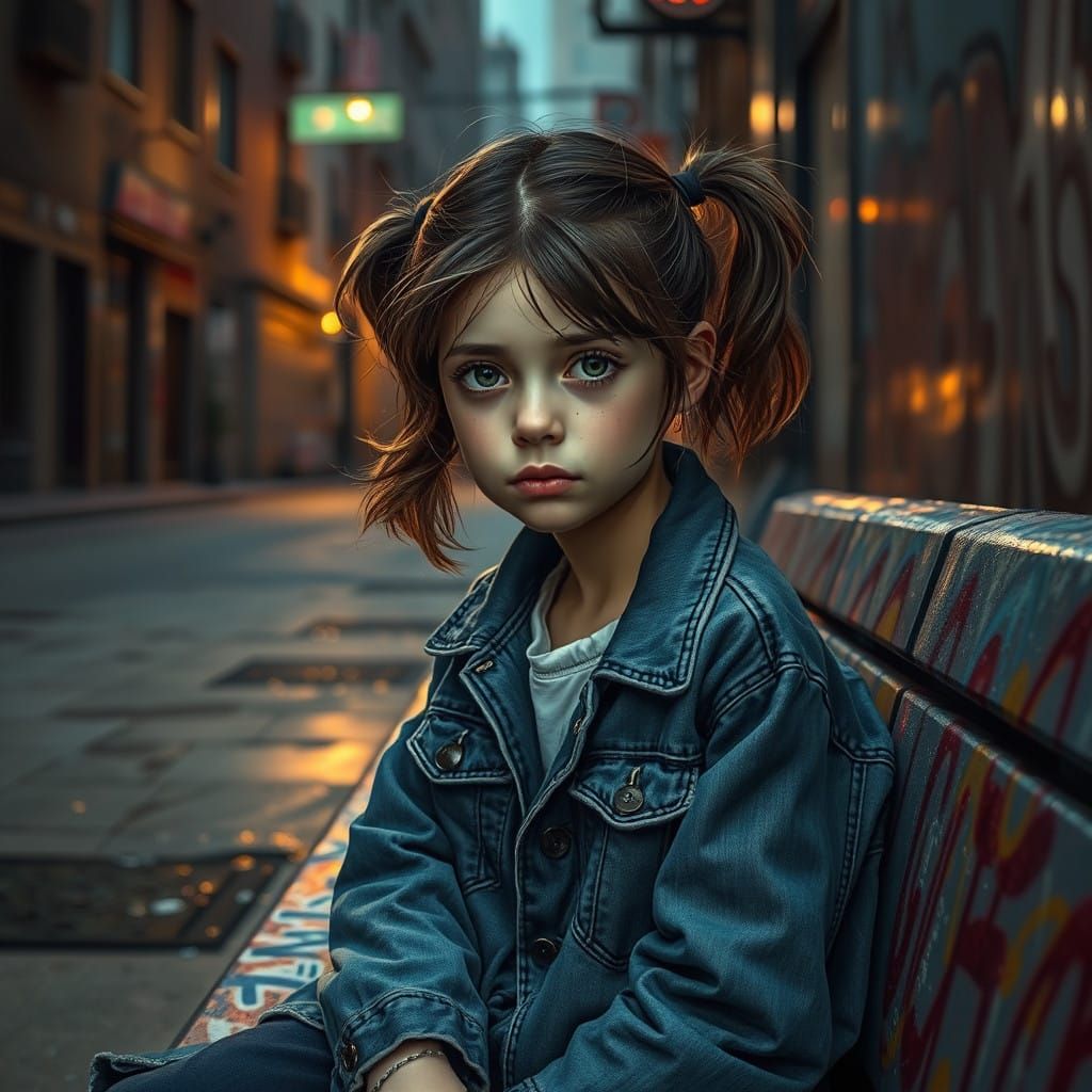 Young Girl Finds Strength in a Dark Alleyway