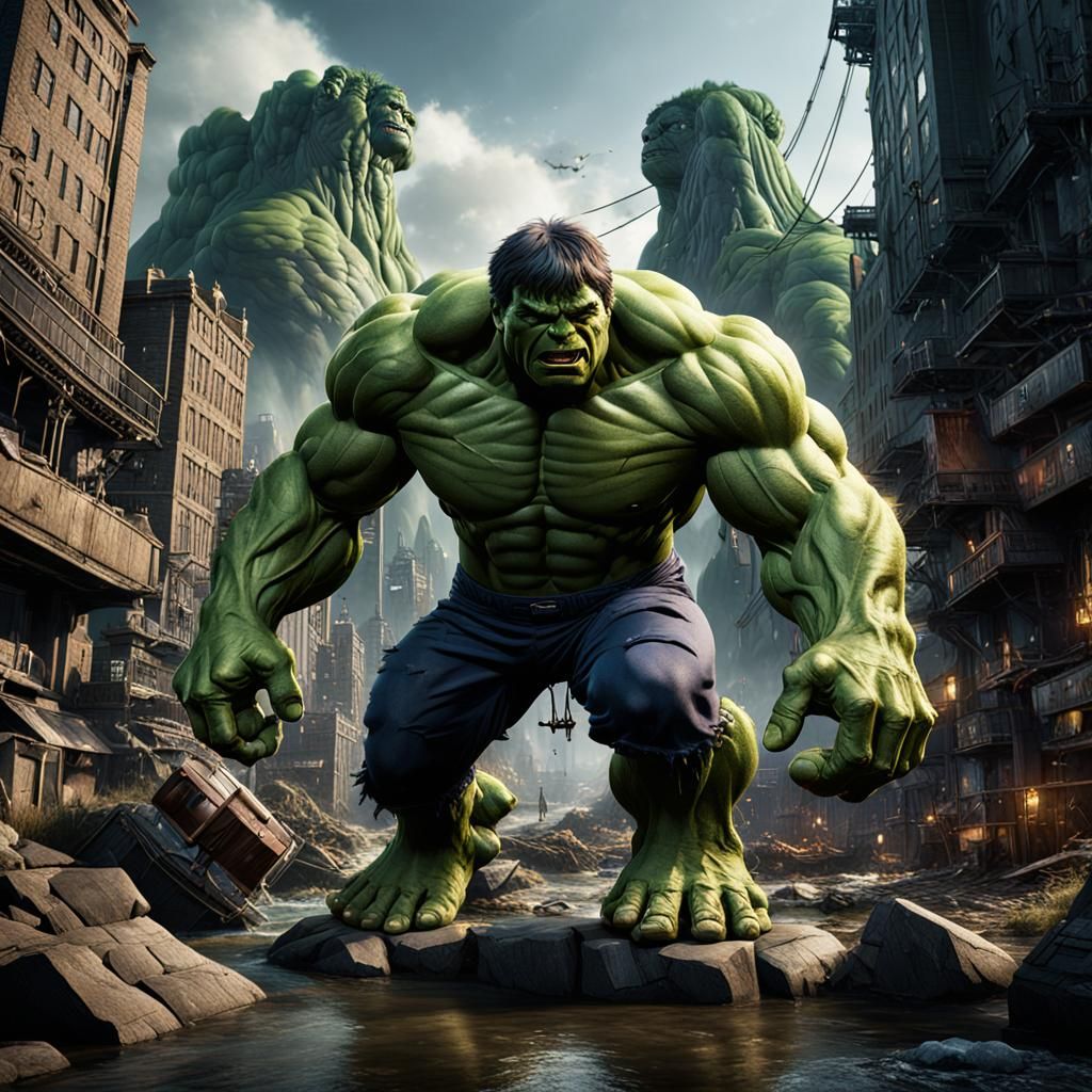 Incredible Hulk: Detailed Matte Painting in Deep Color