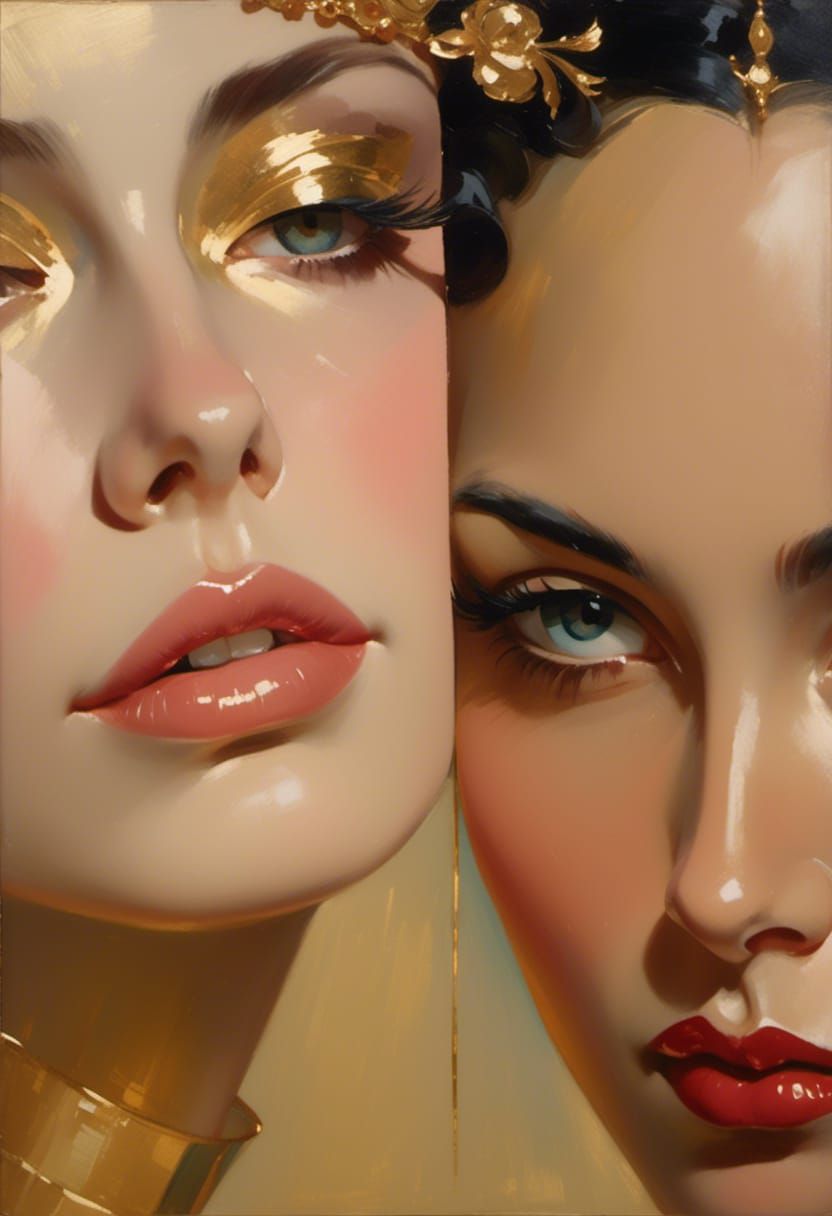 Two Women in Victorian Style