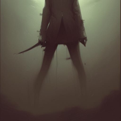 Sinister Faceless Monster in Dark Fantasy Style