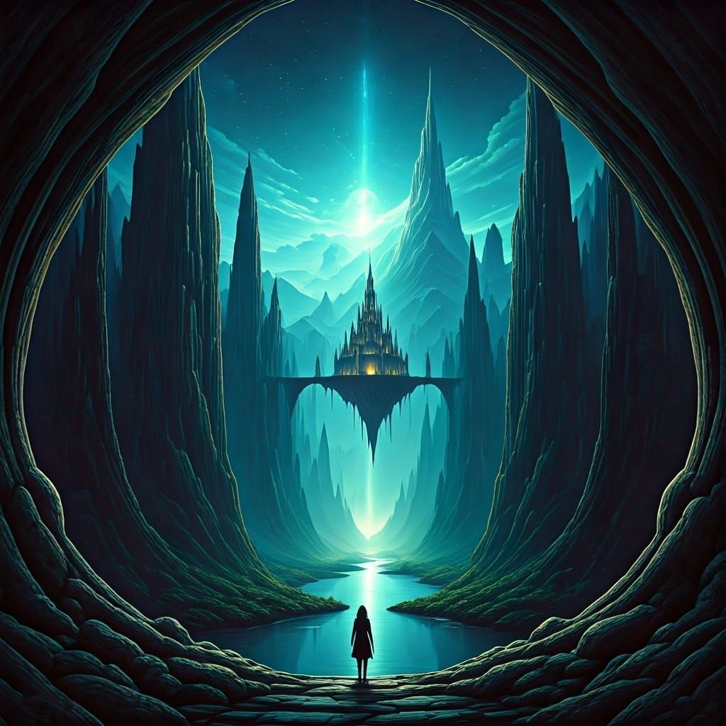 High Fantasy Dreamscape with Floating City