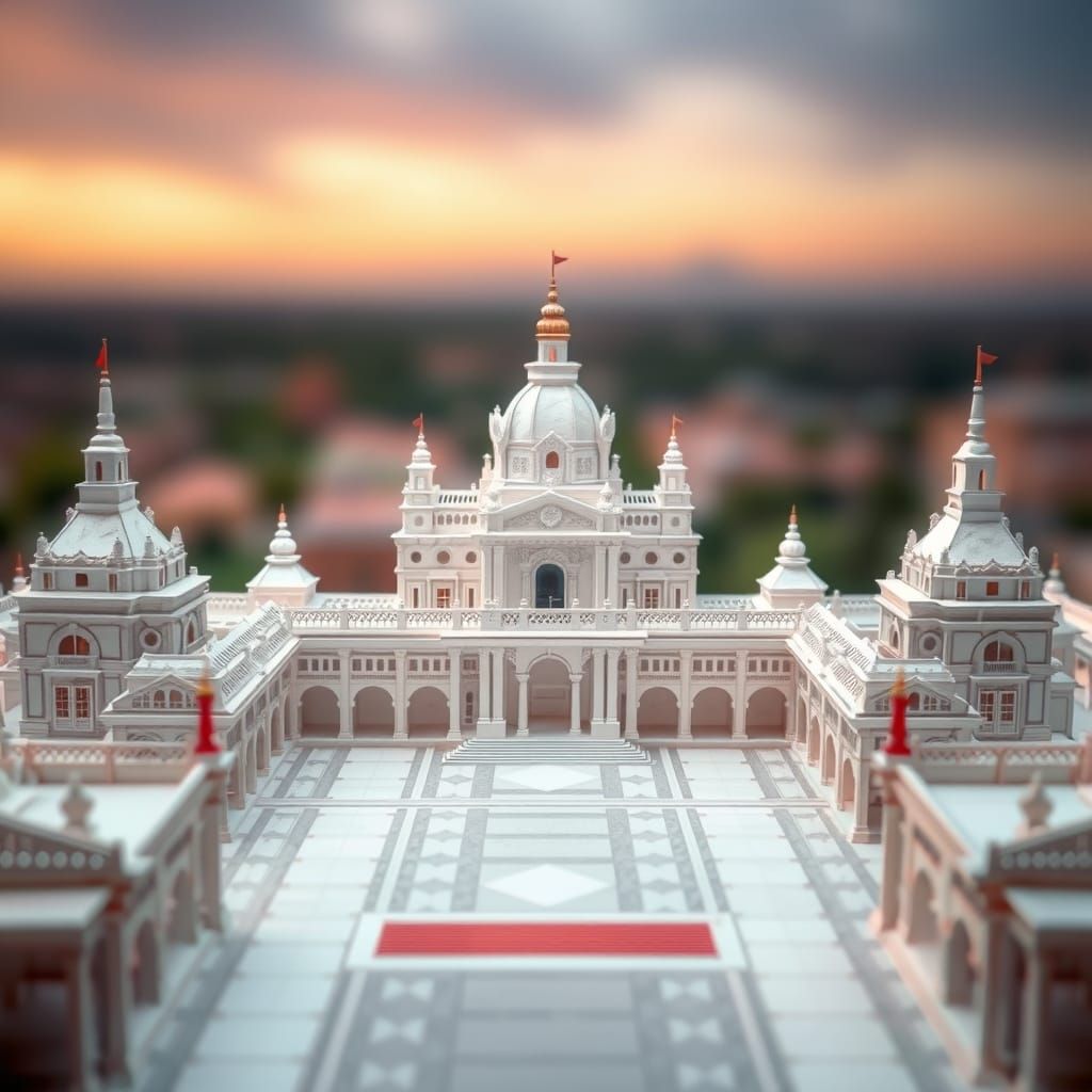 Majestic Origami Plaza del Pilar in Soft Focus