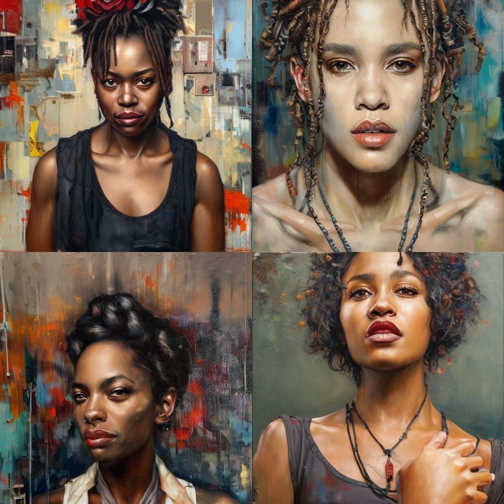 Striking Portrait with Urban Art Aesthetic