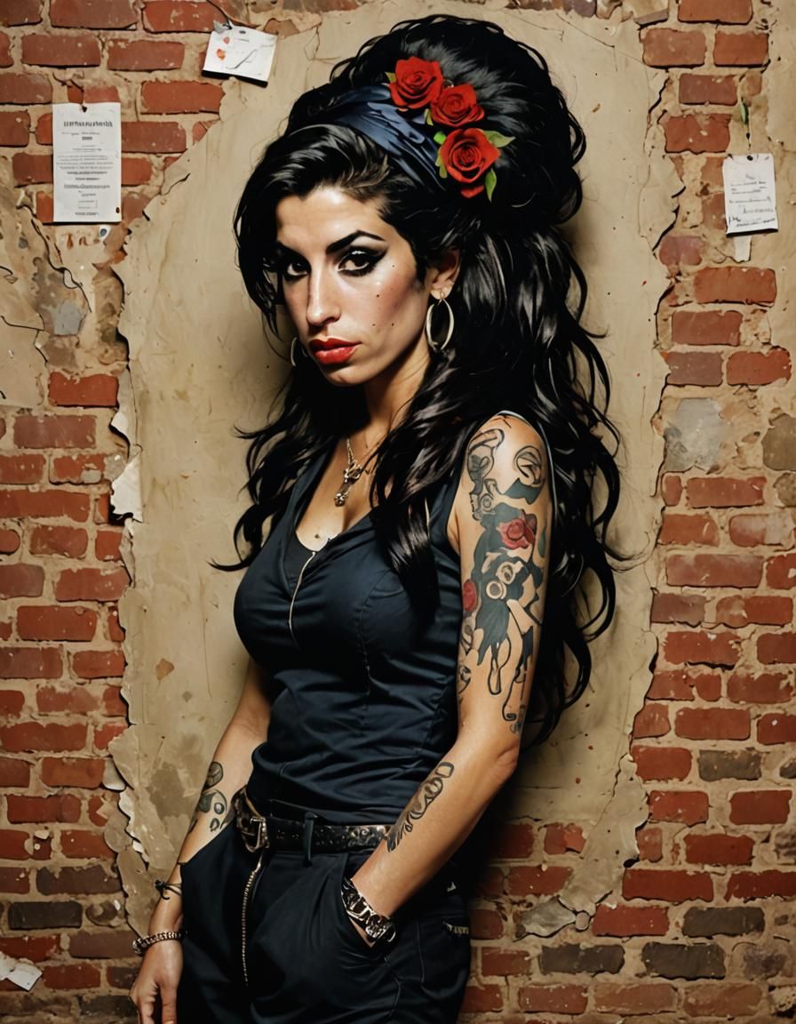 Amy Winehouse in Hamman: Pop Art Portrait