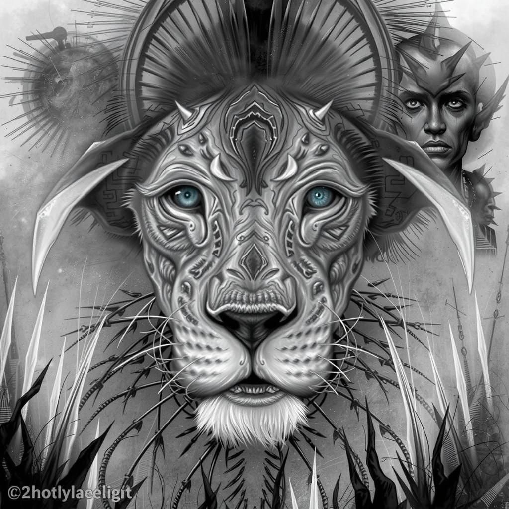 Mysterious Demon in Dark Surrealist Style