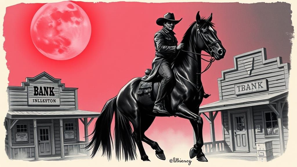 Dark Rider Under the Blood-Red Moon