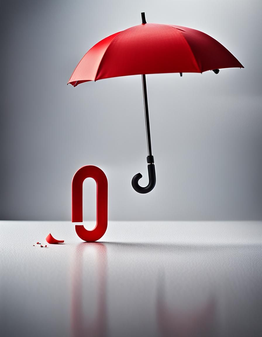 Umbrella with Question Mark Handle: Still Life Photography
