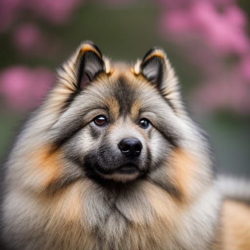 Beautiful Keeshond Dog in Professional Photography Style