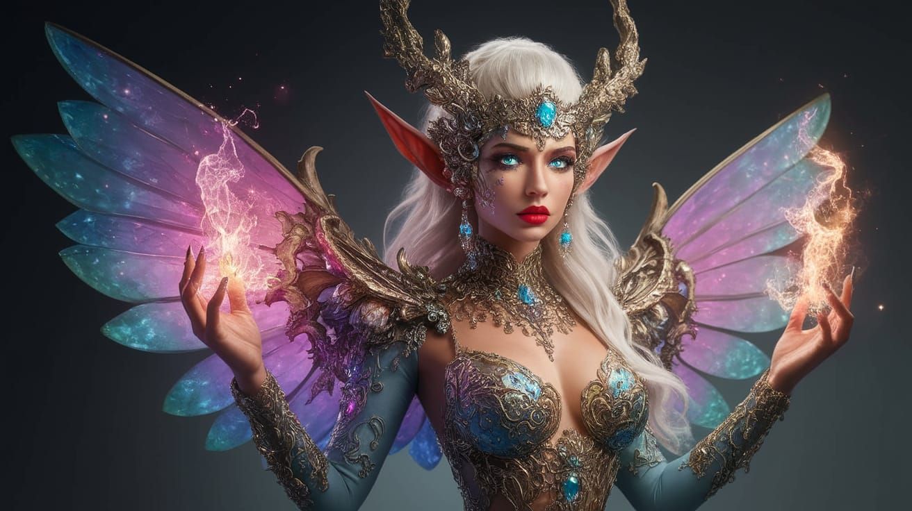 Fantasy Creature Models Magical Fashion