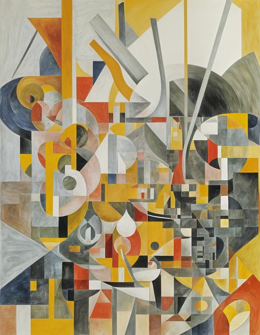 Intricate Abstract Painting with Parallax Depth