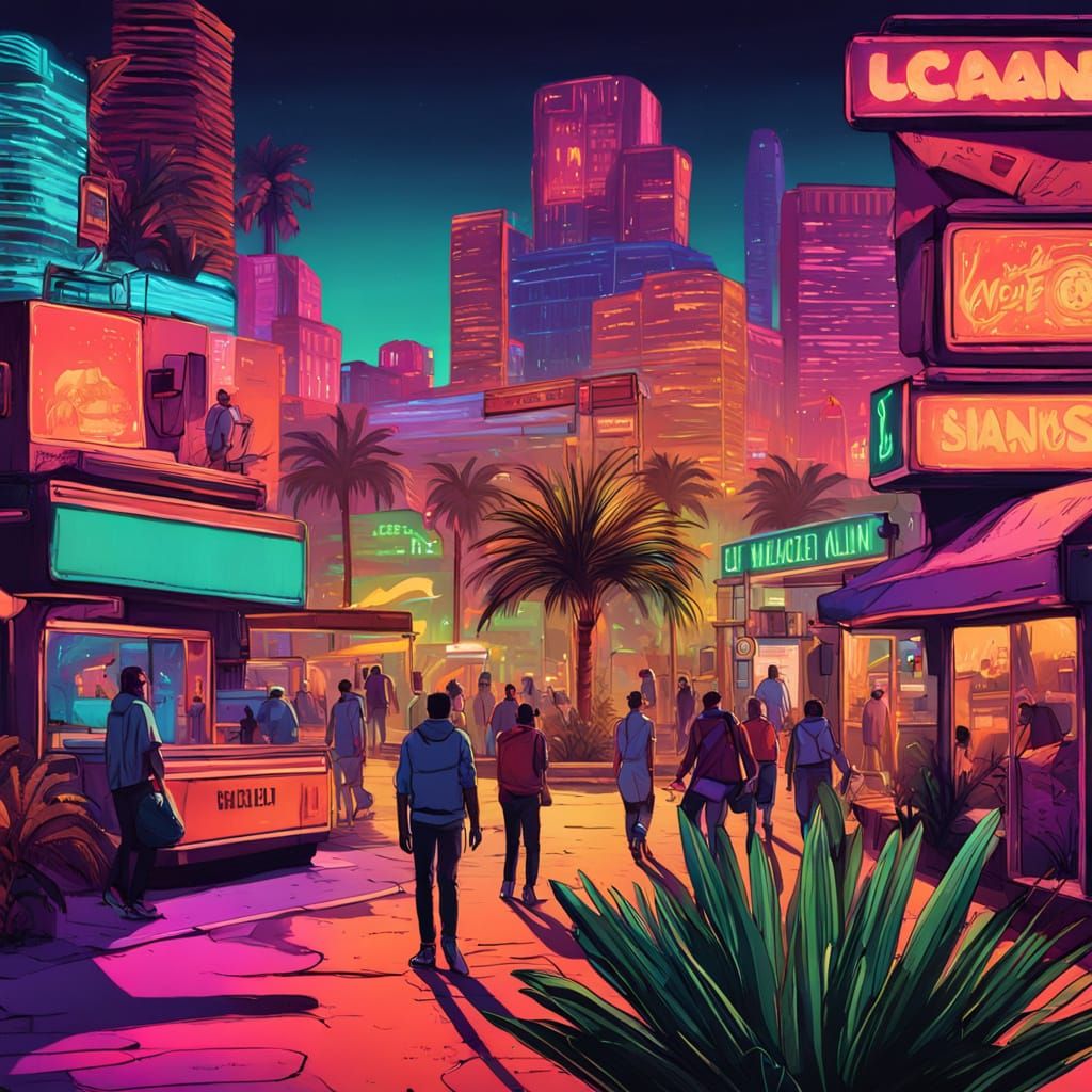 Vibrant New Vegas Cityscape at Sunset