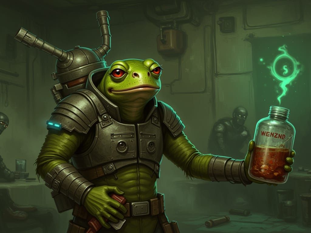 Adventurous Pepe the Frog in Distinctive Style