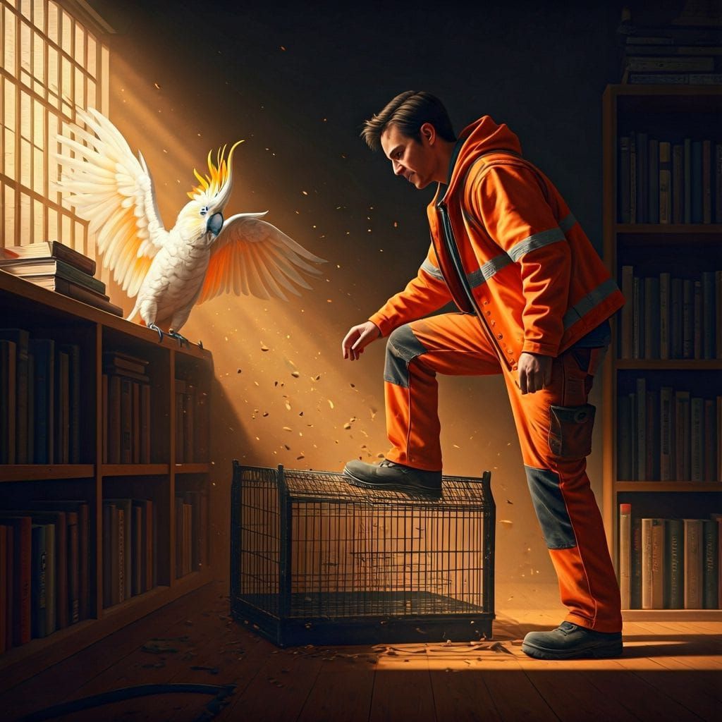 Man Crushes Bird Cage as Cockatoo Cheers