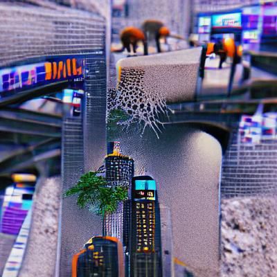 Abstract Geometric Pattern of Overlapping Shapes