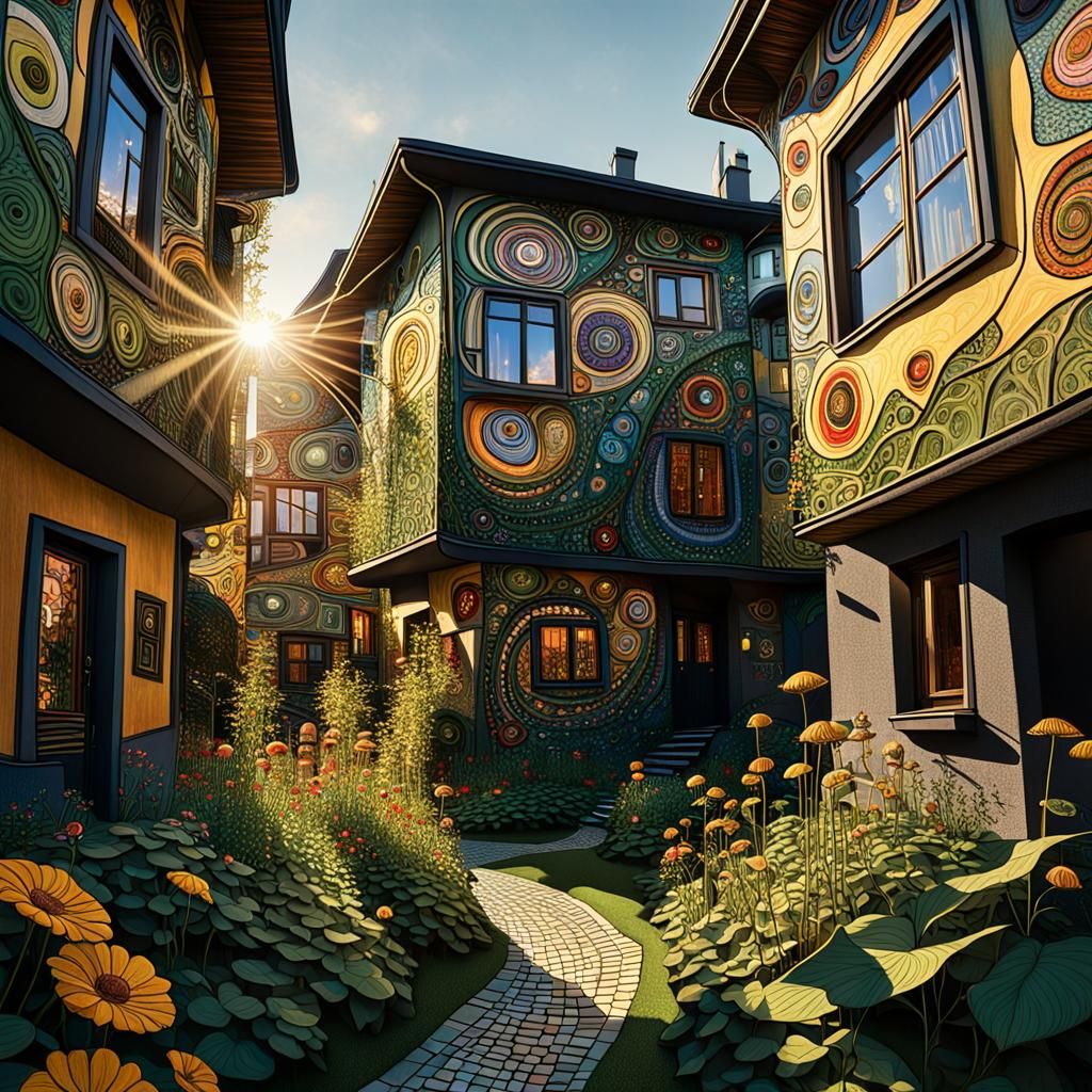Phantasmagoric Garden in Hundertwasser Style