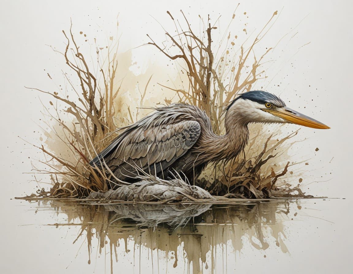 Crocodiles in Mangrove Estuary: Swampy Greens and Browns