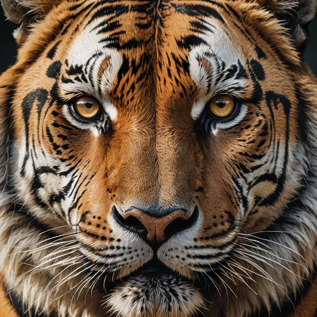 Siberian Tiger Portrait in Photorealistic Style