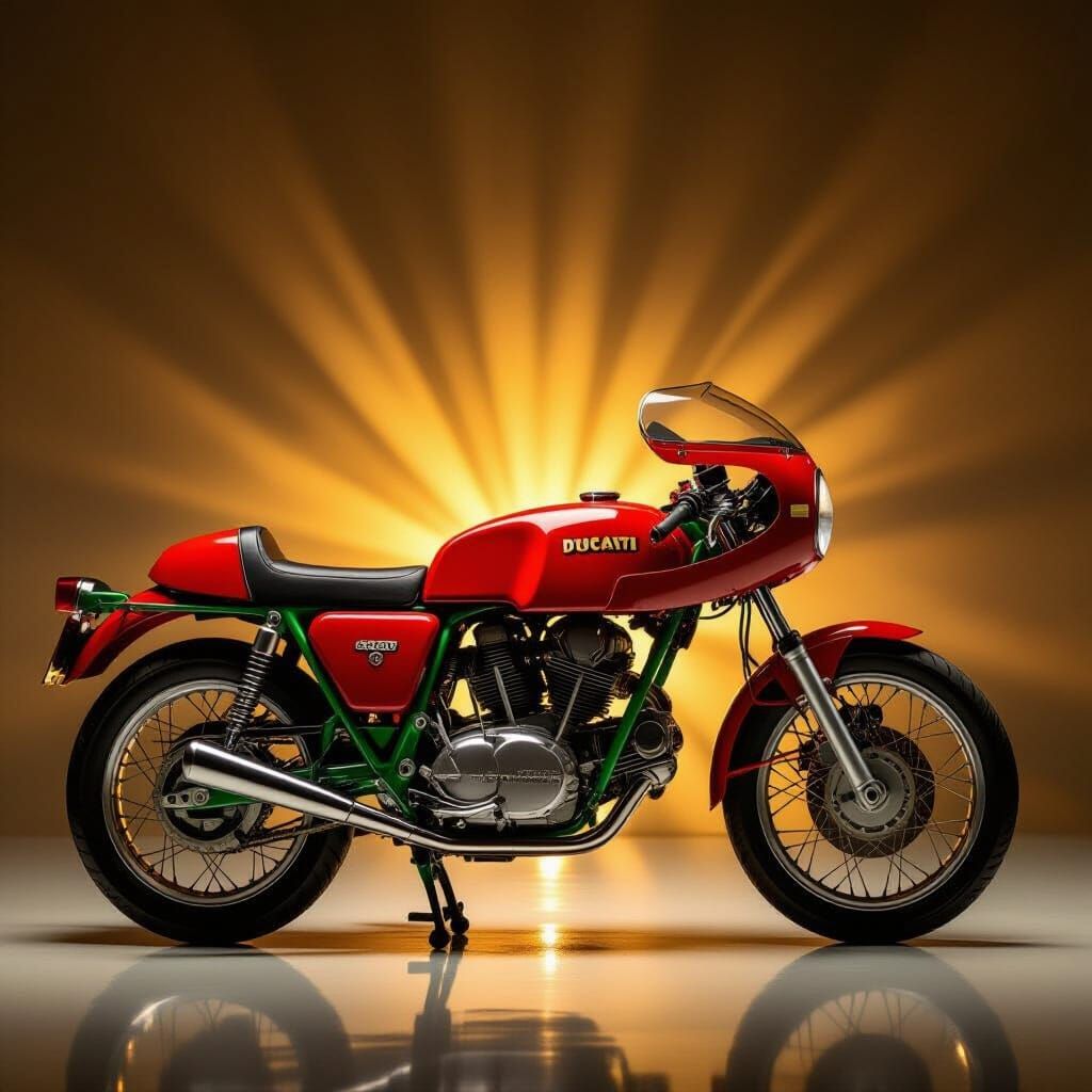 Ducati 750 SuperSport in Baroque Chiaroscuro Lighting