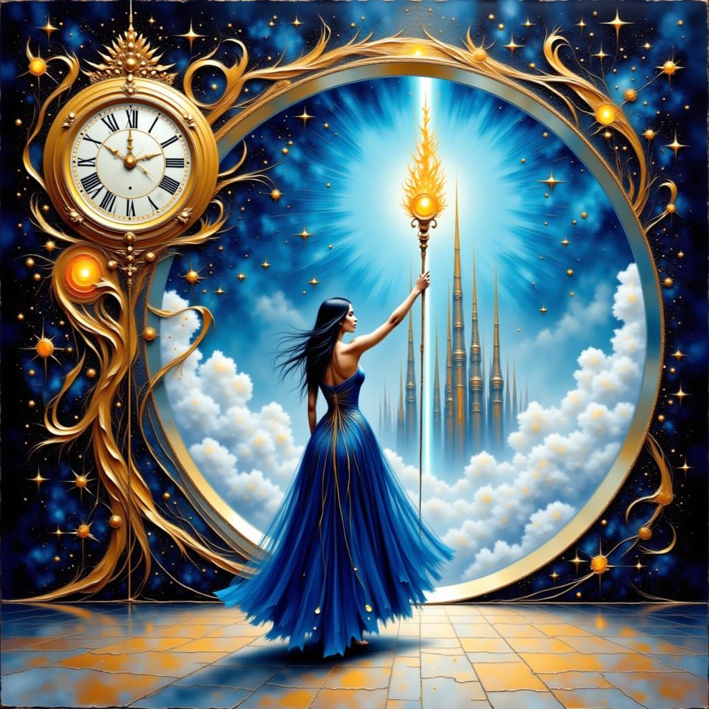 Magical Portal to a Futuristic Cityscape